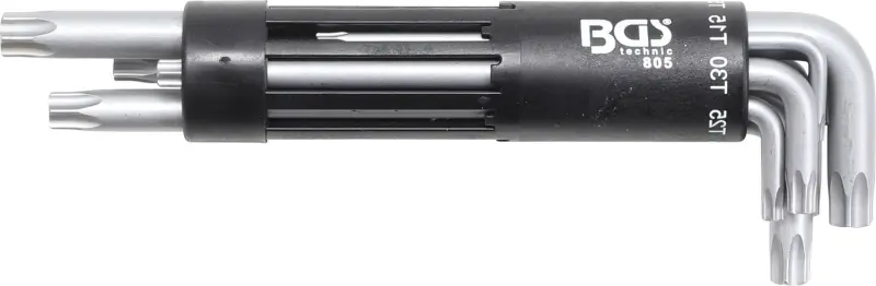 Sada zahnutých kľúčov veľmi dlhé T-profil (pre Torx) s otvorom T10 - T50 8dielna