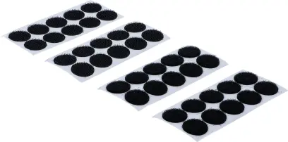 kolieska na suchý zips - čierna, Kraftmann, 40 dielov, BGS 80557 (BGS1080557)