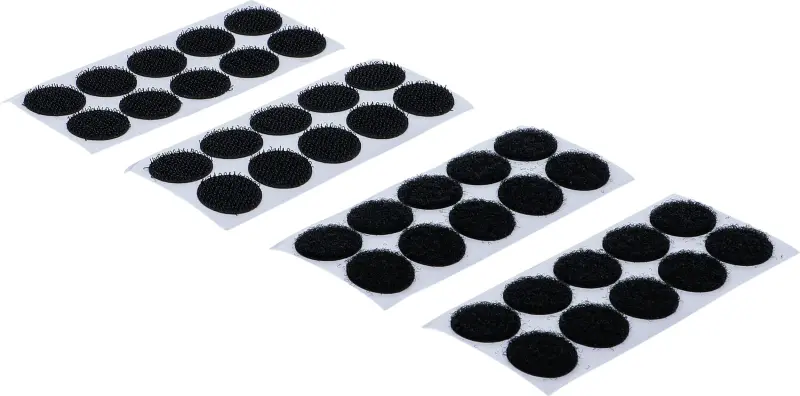 kolieska na suchý zips - čierna, Kraftmann, 40 dielov, BGS 80557 (BGS1080557)