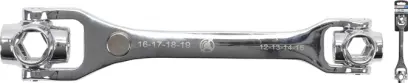 klíč nástrčný 12-19 mm, "8v1", 12ti hranný (BGS107075)