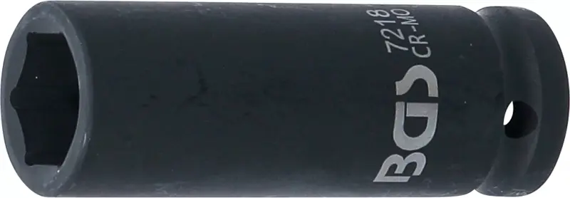 Nástrčná hlavice 1/2" 18 mm BGS107218, prodloužená, tvrzená, Pro Torque (BGS107218)