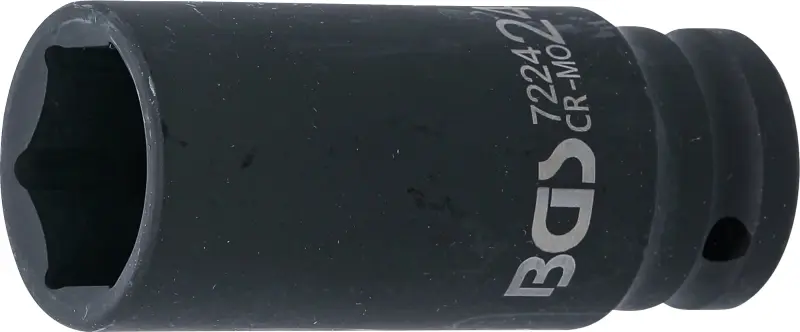 Nástrčná hlavice 1/2" 24 mm BGS107224, prodloužená, tvrzená, Pro Torque (BGS107224)