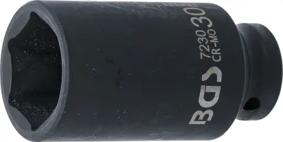 Nástrčná hlavice 1/2" 30 mm BGS107230, prodloužená, tvrzená, Pro Torque (BGS107230)