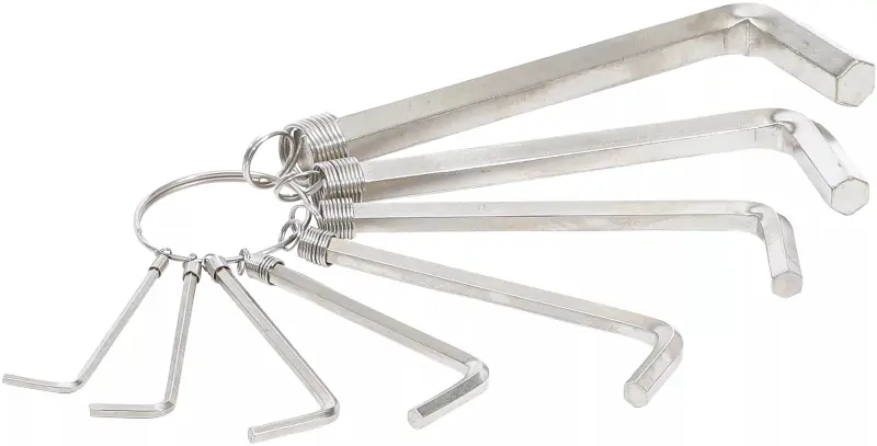 Zástrčné šestihranné klíče (inbus) 2 ÷ 10 mm BGS107842 Sada 8 dílů, chrom vanadium (BGS107842)