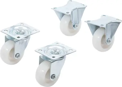 kolečka plastová, průměr 40 mm, pevné a otočné, 4 (BGS1080330)