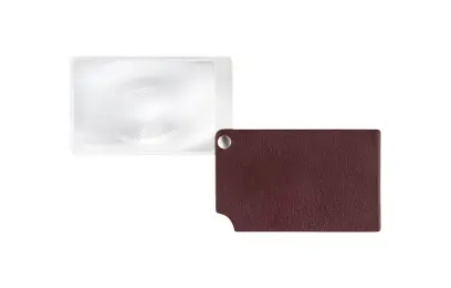 Lupa do peňaženky Eschenbach visoPOCKET - červená (2,5x) (EDE45180007)
