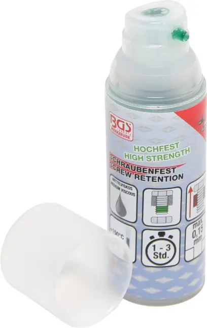 Zajišťovací kapalina BGS 80605 pro šrouby, vysoká pevnost, vysoká viskozita, pumpička 50 g (BGS1080605)