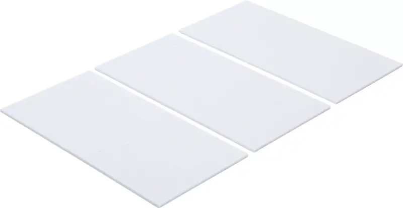 Plstěné kluzáky Kraftmann 100 x 200 mm, bílé BGS1080711 Sada 3 ks (BGS1080711)
