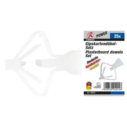 BGS 80843 Kraftmann - Hmoždinky do sadrokartónu. Súprava 25 dielov (BGS1080843)