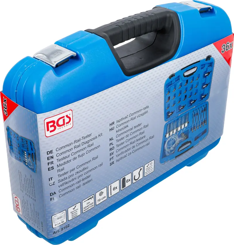 Sada pro měření průtoku paliva vstřikovacími tryskami s adaptéry BGS108102 (BGS108102)