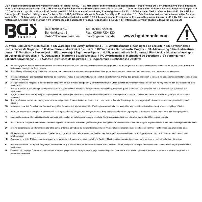 Souprava nářadí k nastavení motoru Kraftmann BGS 8140. Pro VAG (BGS108140)