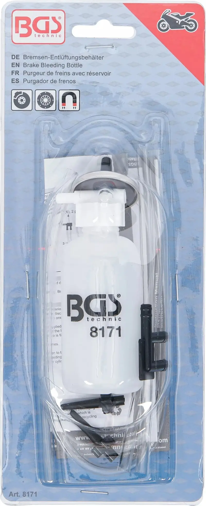 Nádoba pro odvzdušnění brzd a spojky motocyklů BGS108171 (BGS108171)