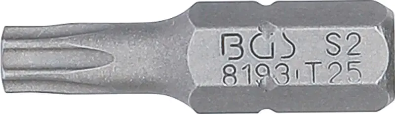 Bit Dĺžka 25 mm pohon vonkajší šesťhran 6,3 mm (1/4") T-profil (pre Torx) T25