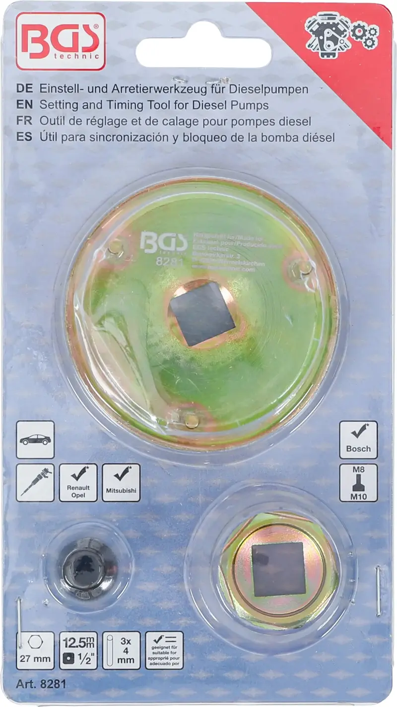 přípravek pro nastavení a aretaci diesel čerpadla, BGS 8281 (BGS108281)