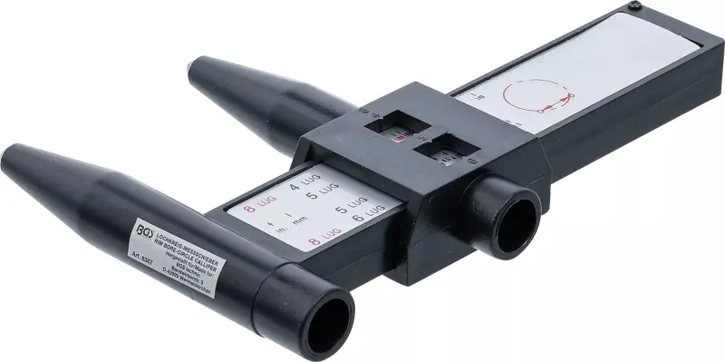 Posuvné měřítko BGS108367 pro změření roztečí šroubů disků kol (4 až 8 děrových) (BGS108367)