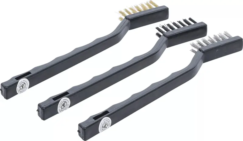 Drátěné kartáče 175 mm Kraftmann BGS1085811. Sada 3 ks (ocel, nylon, mosaz) (BGS1085811)