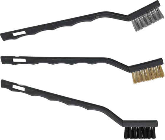 Drátěné kartáče 175 mm Kraftmann BGS1085811. Sada 3 ks (ocel, nylon, mosaz) (BGS1085811)