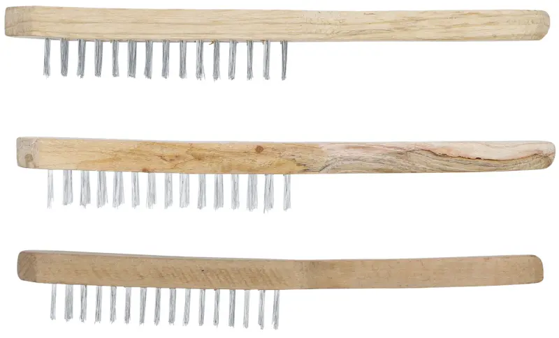 Ruční drátěné kartáče Kraftmann BGS1085815, dřevěná rukojeť (2-, 3- a 4řadé) Sada 3 ks (BGS1085815)