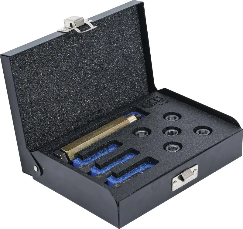 Sada na opravu závitů žhavicích svíček M9 x 1,0 mm BGS108648 (9 dílů) (BGS108648)