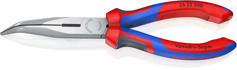 Půlkulaté kleště s břity (zobákovité) 200 mm KNIPEX 26 22 200 - leštěná hlava, vícesložkové návleky (K 26 22 200)