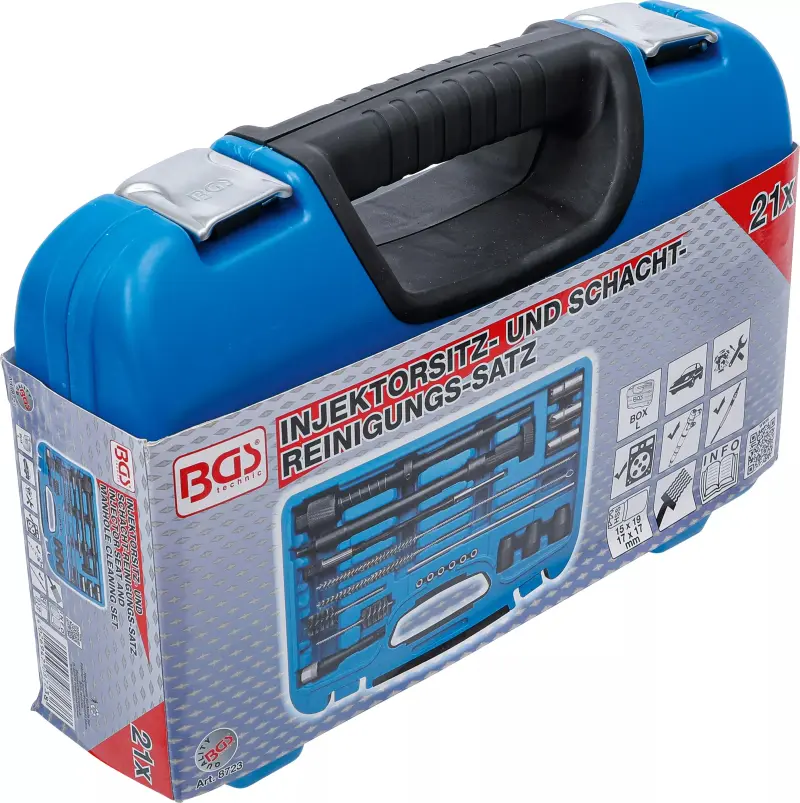 Přípravky pro vyčištění sedla a šachty injektoru BGS108723 Sada 21 dílů (BGS108723)