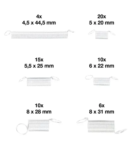 Pružiny Kraftmann BGS1088173, tažné (Sada 65 dílů) (BGS1088173)