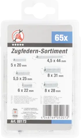 Pružiny Kraftmann BGS1088173, tažné (Sada 65 dílů) (BGS1088173)