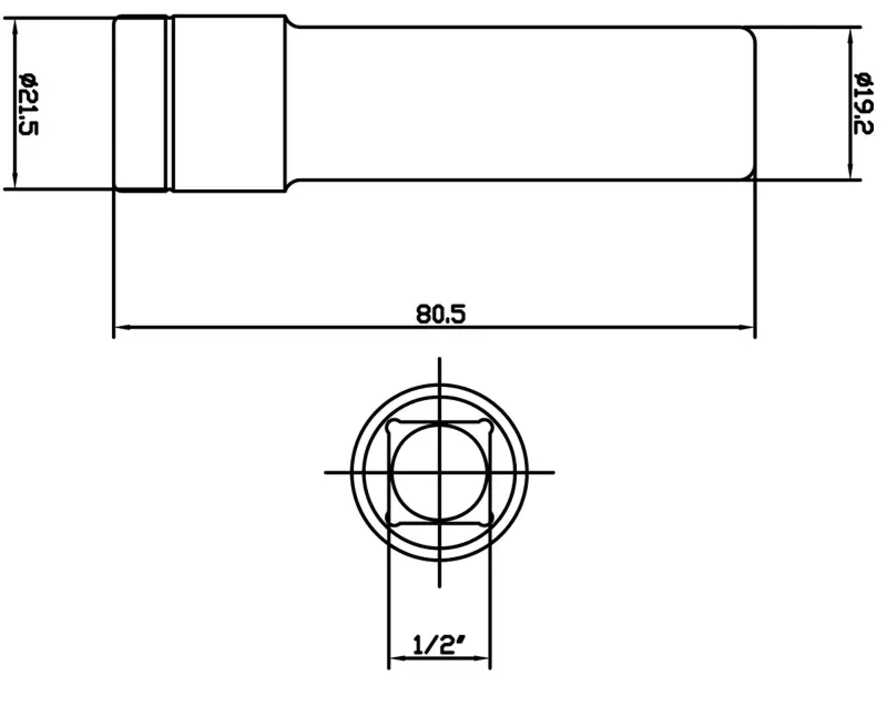 Nástrčné hlavice 1/2" BGS108827 pro vstřikovací čerpadla BOSCH Sada 3 díly (BGS108827)