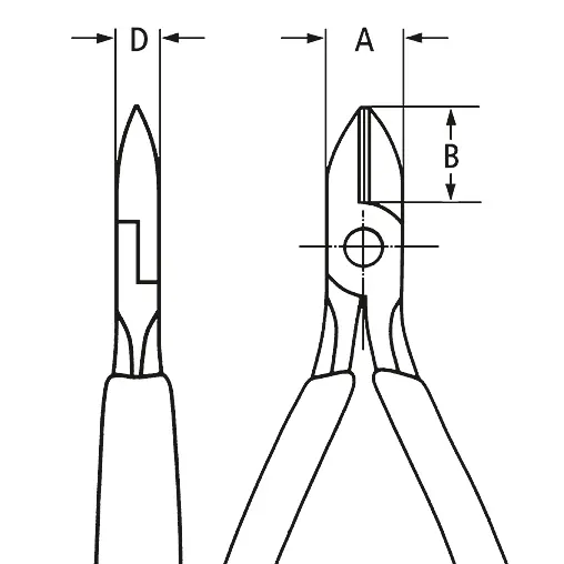 Přesné boční štípací kleště pro elektroniku 125 mm Knipex 79 02 125 ESD - leštěná hlava, vícesložkové návleky (EDE53640015)