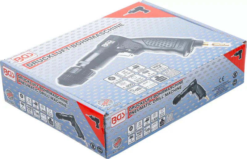 Pneumatická vrtačka BGS 8852 s 10 mm rychloupínacím sklíčidlem (BGS108852)