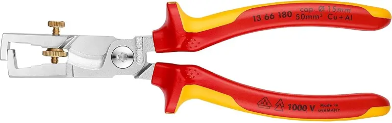 Nůžky na kabely Knipex 13 66 180 s funkcí lisování VDE 1000 V (K 13 66 180)