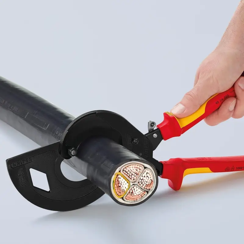 Nůžky Knipex 95 36 320 na kabely - ráčnové (K 95 36 320)