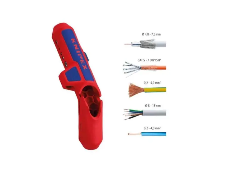Univerzální odizolovací nástroj KNIPEX ErgoStrip 16 95 01 SB pro praváky (K 16 95 1 SB)