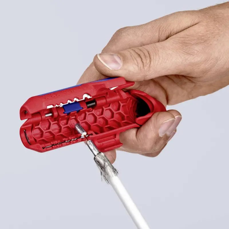 Univerzální odizolovací nástroj KNIPEX ErgoStrip 16 95 01 SB pro praváky (K 16 95 1 SB)