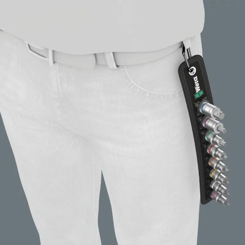 Wera 003974 Zástrčné bitové hlavice Zyklop 3/8" HEX 1/8" ÷ 3/8" Belt B Imperial 1, přidržovací - 8 dílů (W05003974001)