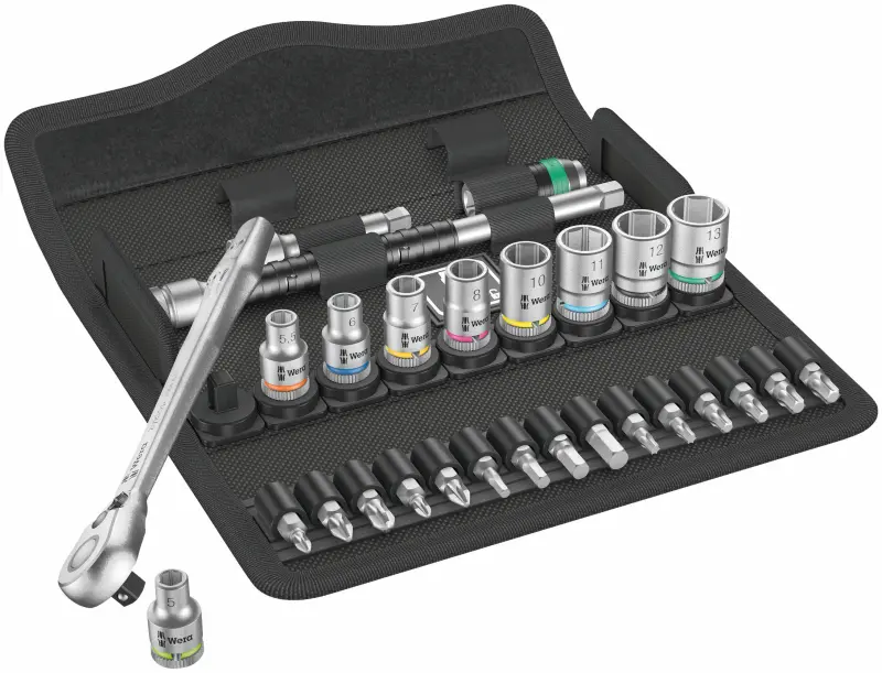 Wera 004018 Ráčnová sada Zyklop Metal 1/4" typ 8100 SA 8, metrická - 28 dílů (W05004018001)