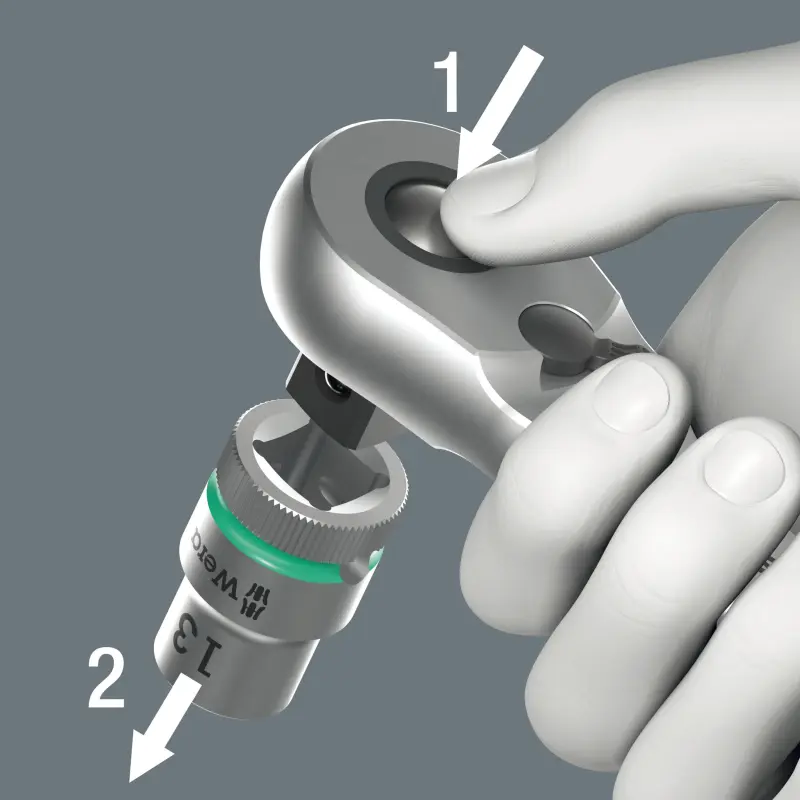 Wera 004047 Ráčnová sada  Zyklop Metal 3/8" typ 8100 SB 7, průchozí - 29 dílů (W05004047001)