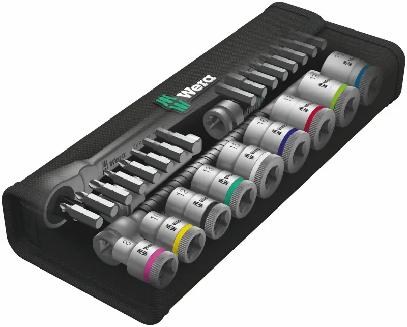 Wera 004047 Ráčnová sada  Zyklop Metal 3/8" typ 8100 SB 7, průchozí - 29 dílů (W05004047001)