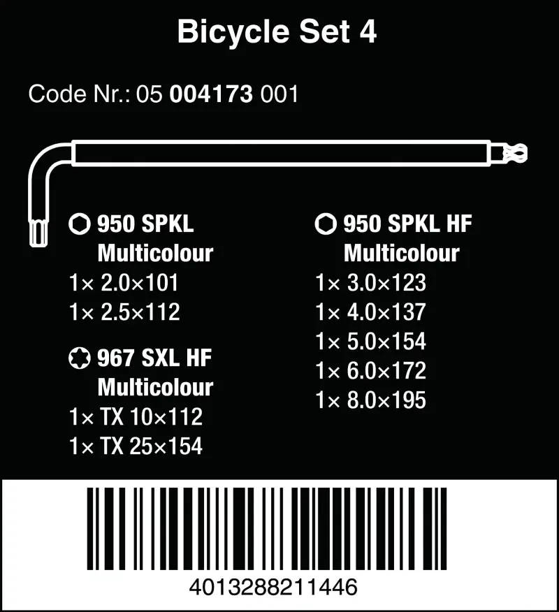 Wera 004173 Zástrčné klíče Bicycle Set 4 - 9 dílů (W05004173001)