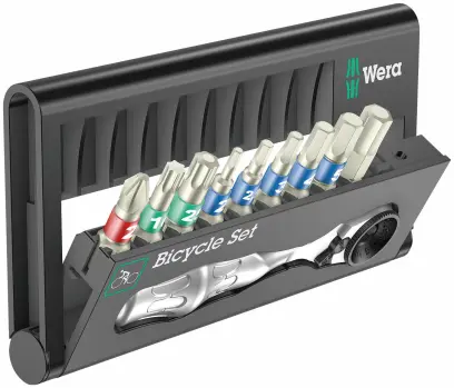 Wera 004177 Šroubovací bity Zyklop 1/4" Bicycle Set  9 s ráčnou 1/4" Mini 8001 A - 10 dílů (W05004177001)