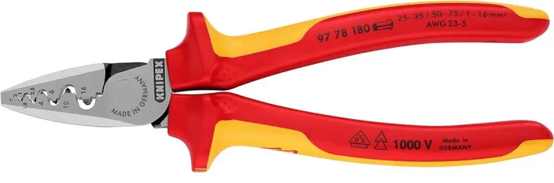 Kleště Knipex 97 78 180 lisovací na koncové dutinky (K 97 78 180)