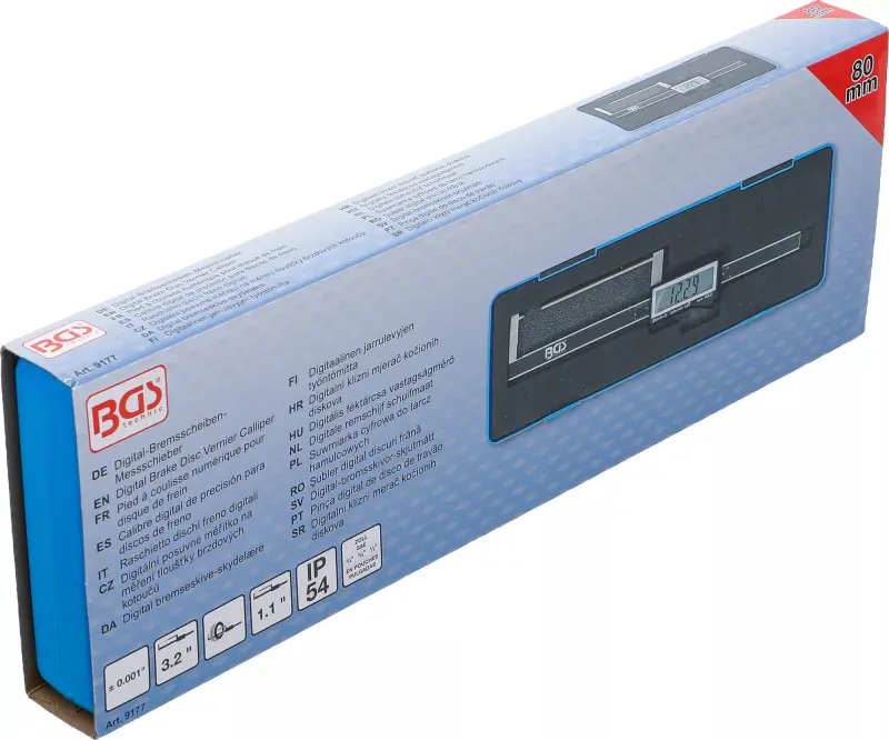 Digitální posuvné měřítko 80 mm na brzdové kotouče BGS109177 (BGS109177)
