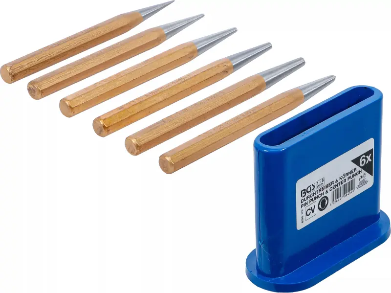 Vyrážeče/důlčíky pr. 1 ÷ 5 mm BGS109409 (Sada 6 dílů) (BGS109409)
