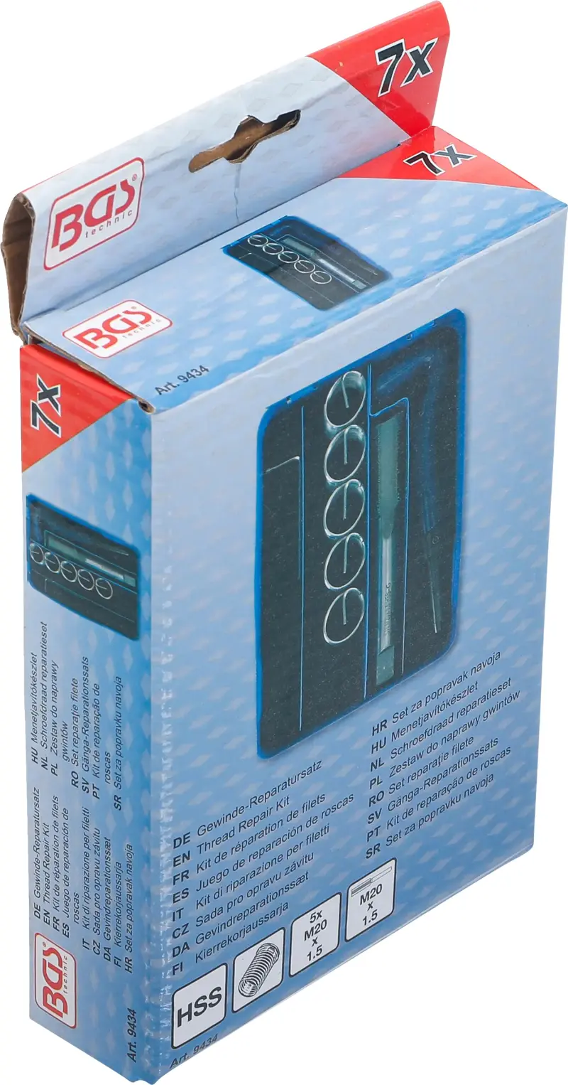 Sada pro opravu závitů M20 x 1,5 mm BGS109434 (7 dílů) (BGS109434)