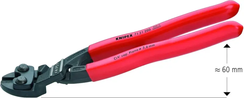 Kleště Knipex 71 21 200 štípací boční na čepy - CoBolt (K 71 21 200)
