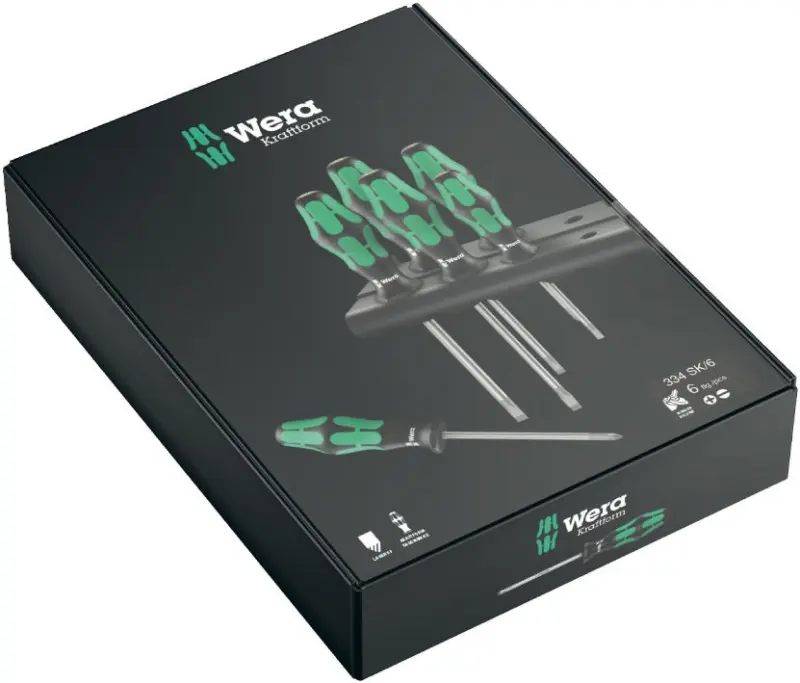 Wera 007680 Šroubováky Kraftform Plus Lasertip typ 334 SK/6 - 6 dílů a stojánek (W05007680001)