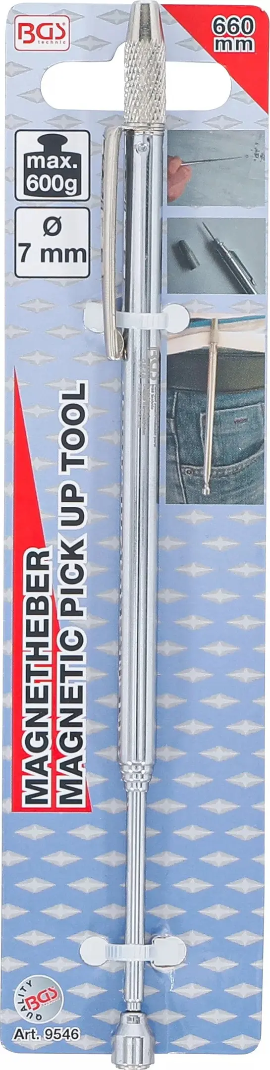 Teleskopický magnet 660 mm BGS109546, nosnost 0,6 kg (BGS109546)