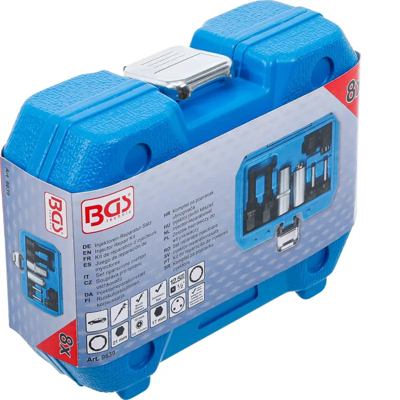 Nářadí pro opravu vstřikovačů Common Rail BGS109639 Sada 8 dílů (BGS109639)