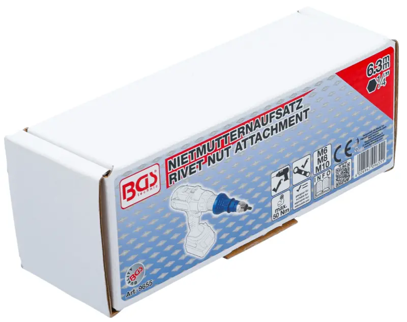 Nástavec pro nýtovací matice BGS 9655 M6 / M8 / M10 (BGS109655)