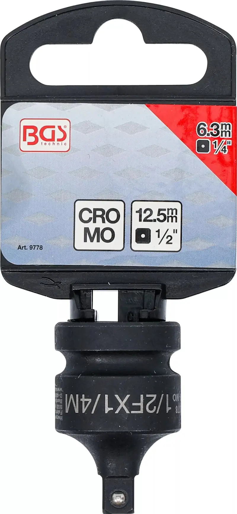 Zástrčný adaptér 1/2" BGS109778 pro vnější 1/4", tvrzený (BGS109778)